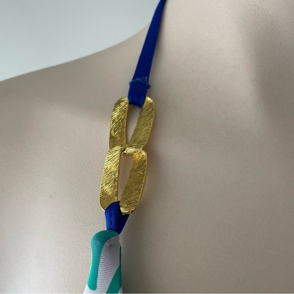 Trina Turk Seychelles Jungle One Piece Bathing Swim Suit Swimwear Halter Boho - Picture 10 of 13